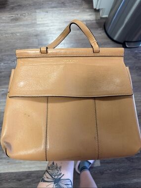 Tory Burch Tan Leather Top-Handle Satchel